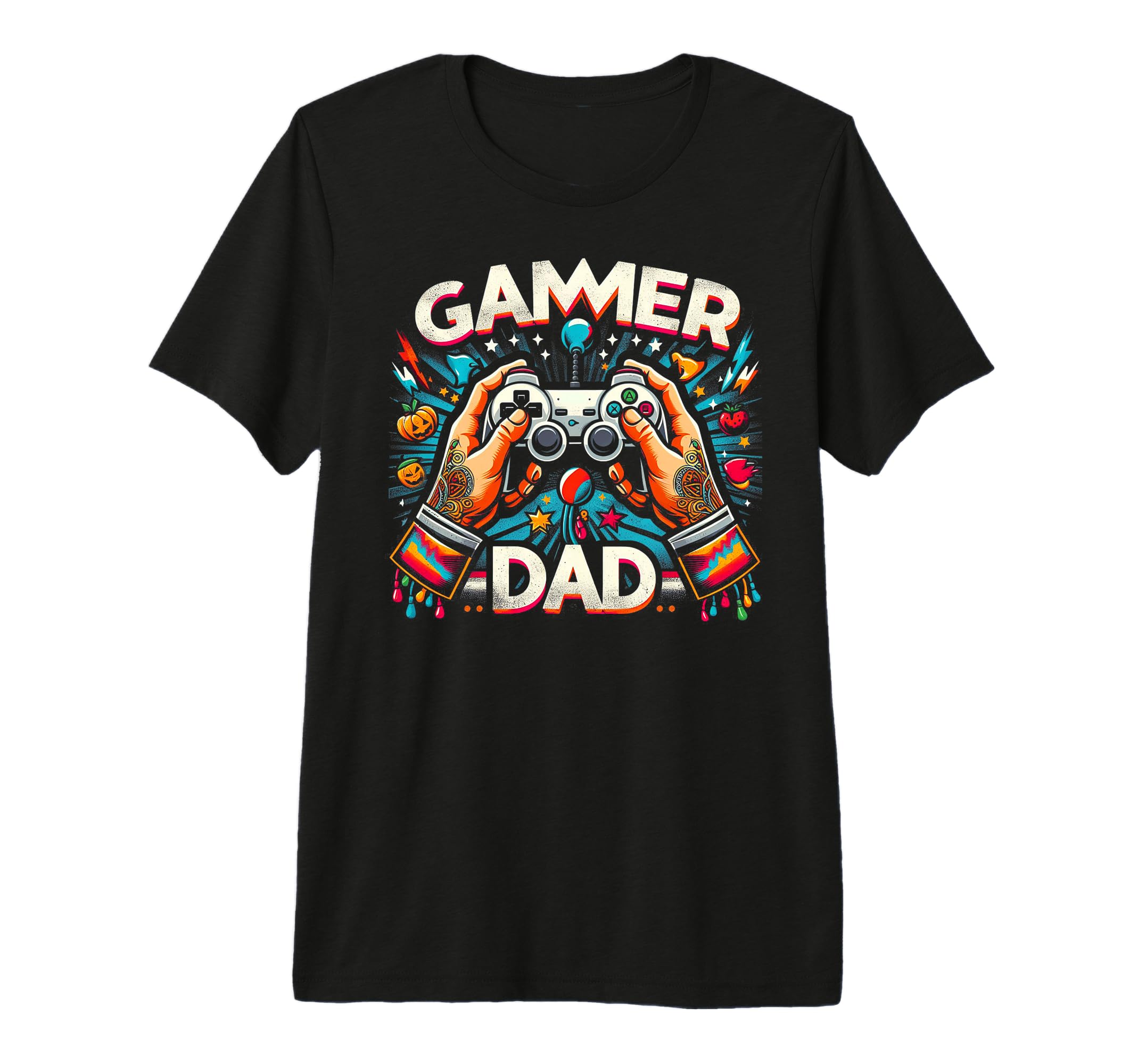 Gamer Dad Game Controller Gaming Video T-Shirt - Trendy Graphic for Adults - T-Shirt, Sweatshirt, Hoodie