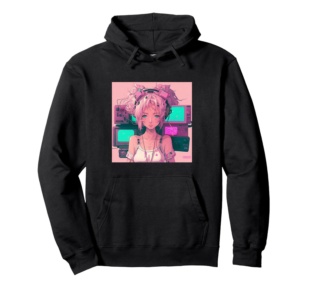 Japanese Vaporwave Anime Hoodie - Streetwear Style for Adults - T-Shirt, Sweatshirt, Hoodie
