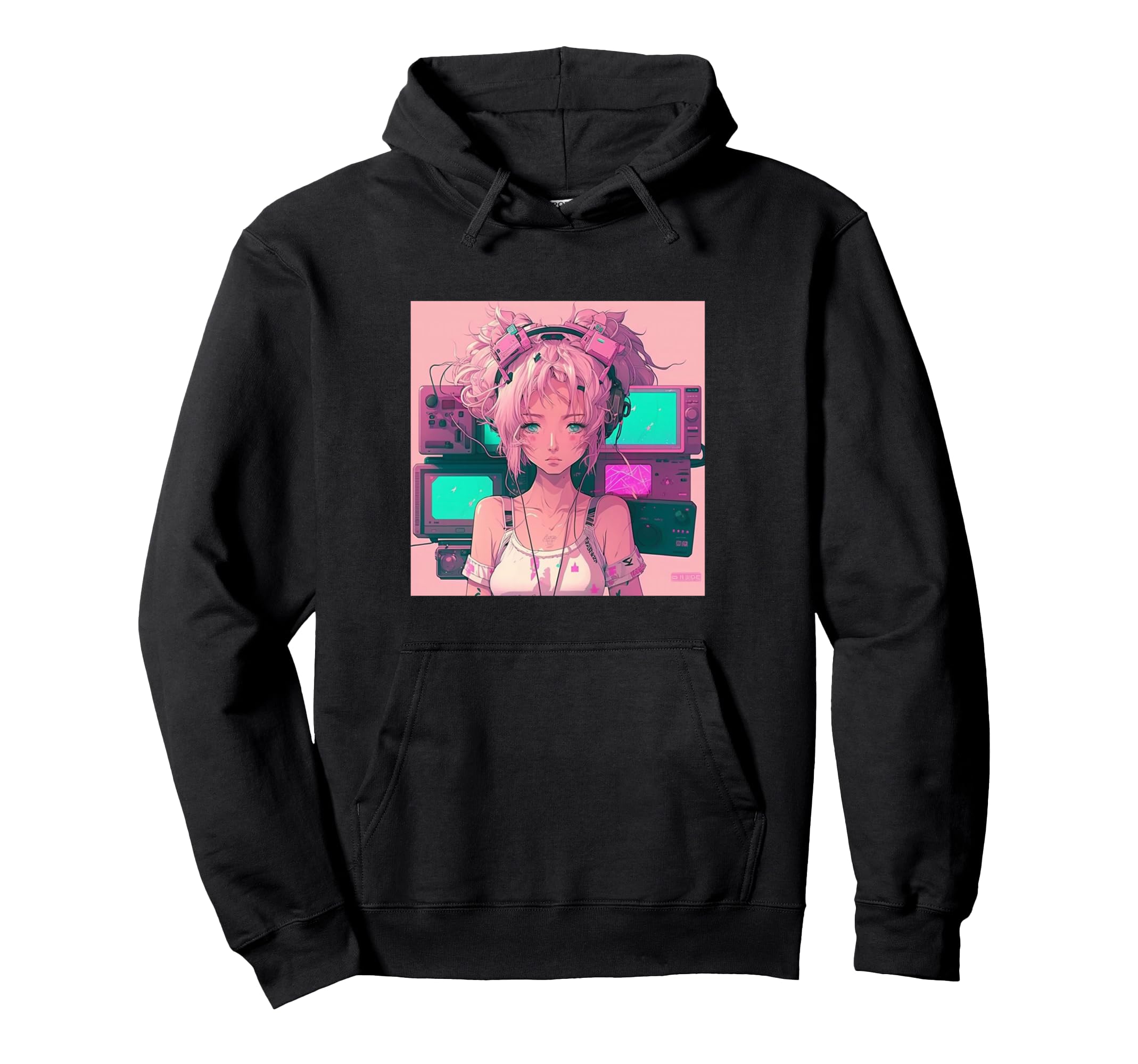 Japanese Vaporwave Anime Hoodie - Streetwear Style for Adults - T-Shirt, Sweatshirt, Hoodie