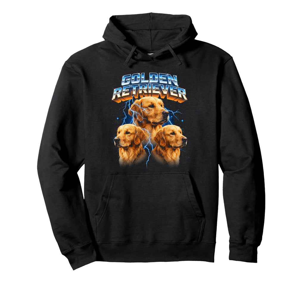 Golden Retriever 80S Dog Lover Funny Hoodie - Streetwear Style Men Women - T-Shirt, Sweatshirt, Hoodie