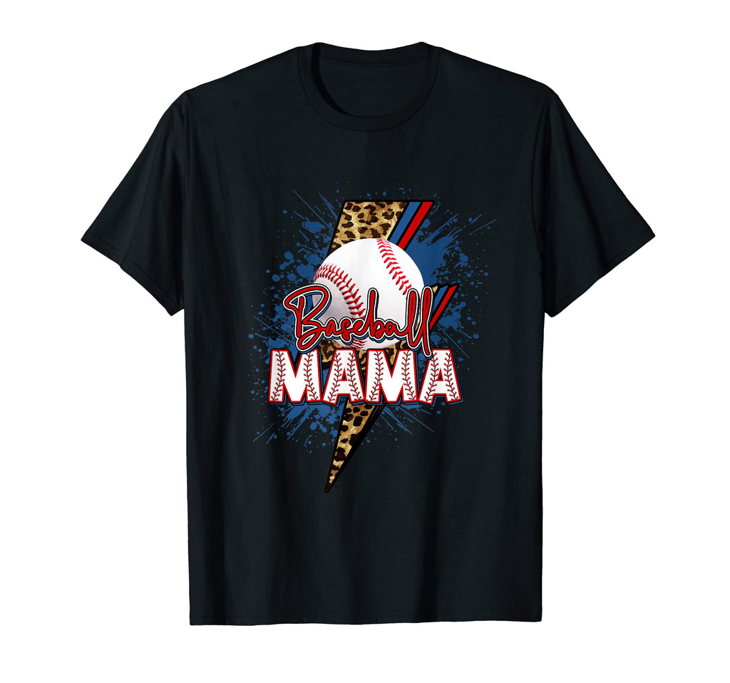 Baseball Mama Cheetah Leopard T-Shirt - Minimalist Print Men Women - T-Shirt, Sweatshirt, Hoodie