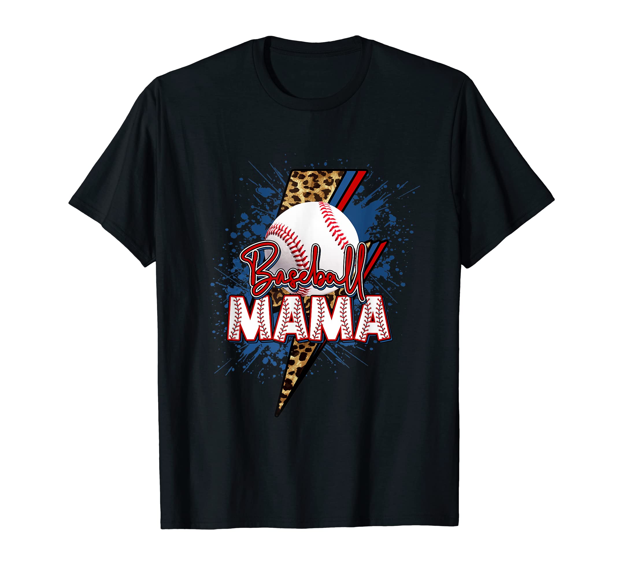 Baseball Mama Cheetah Leopard T-Shirt - Minimalist Print Men Women - T-Shirt, Sweatshirt, Hoodie