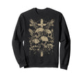 Skull Cross Y2K Grunge Aesthetic Alt Sweatshirt - Trendy Graphic Men Women - T-Shirt, Sweatshirt, Hoodie
