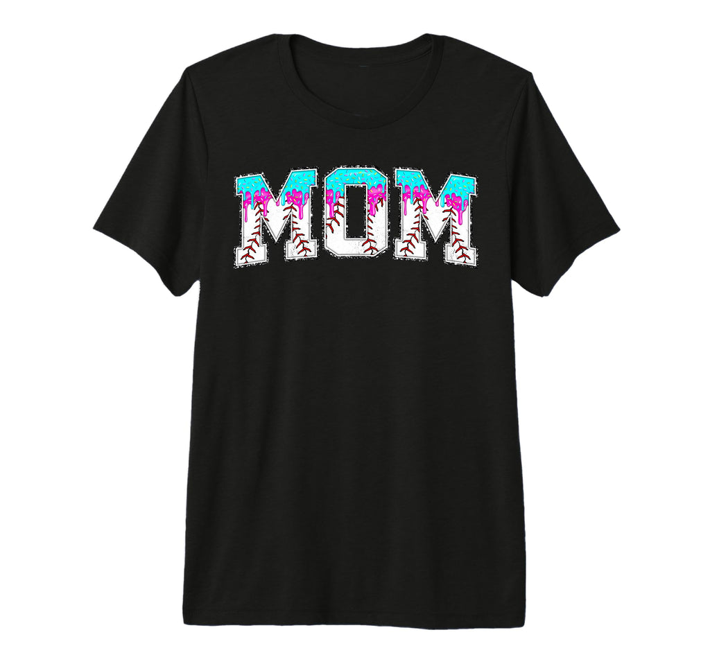 Mom Baseball Ice Cream Mama Baseball T-Shirt - Casual Everyday Wear Unisex - T-Shirt, Sweatshirt, Hoodie