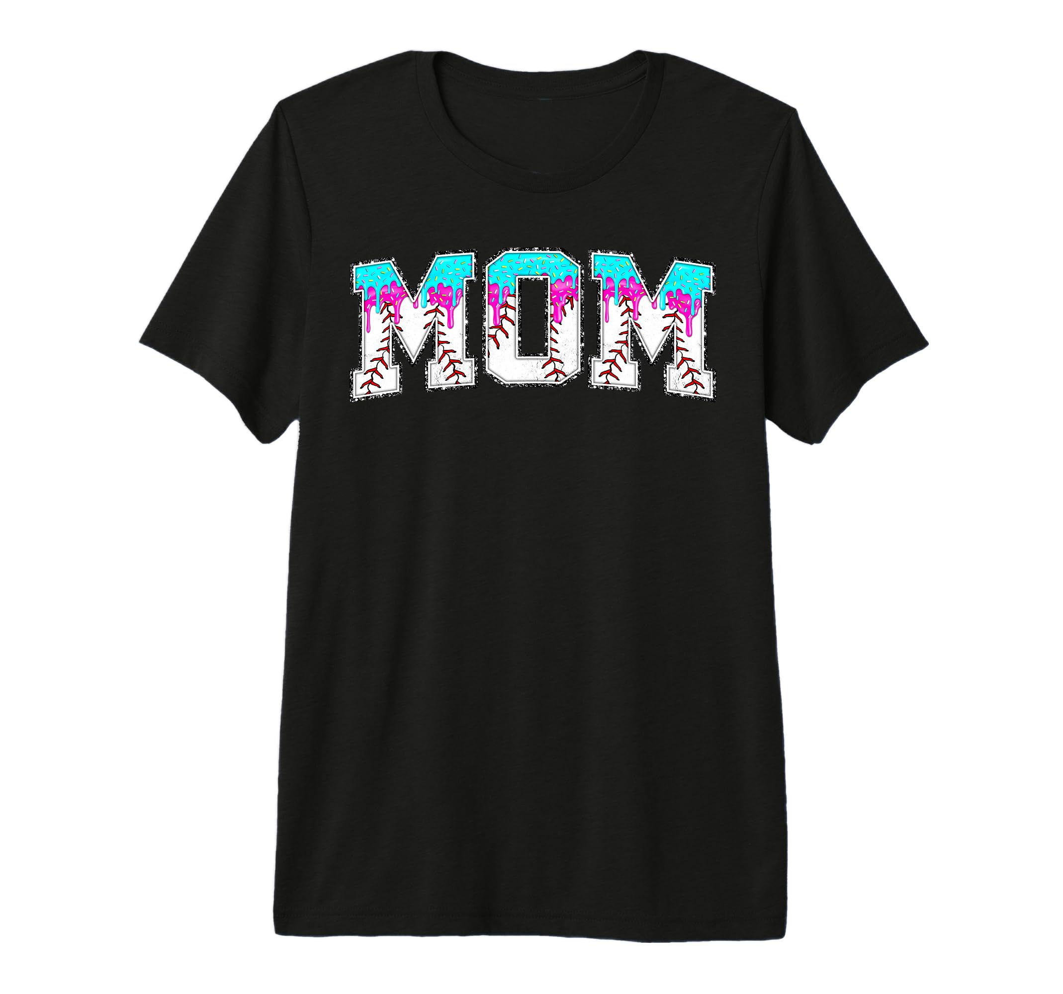 Mom Baseball Ice Cream Mama Baseball T-Shirt - Casual Everyday Wear Unisex - T-Shirt, Sweatshirt, Hoodie