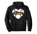 Pittsburgh Lovers Skyline Baseball Hoodie - Minimalist Print Unisex - T-Shirt, Sweatshirt, Hoodie