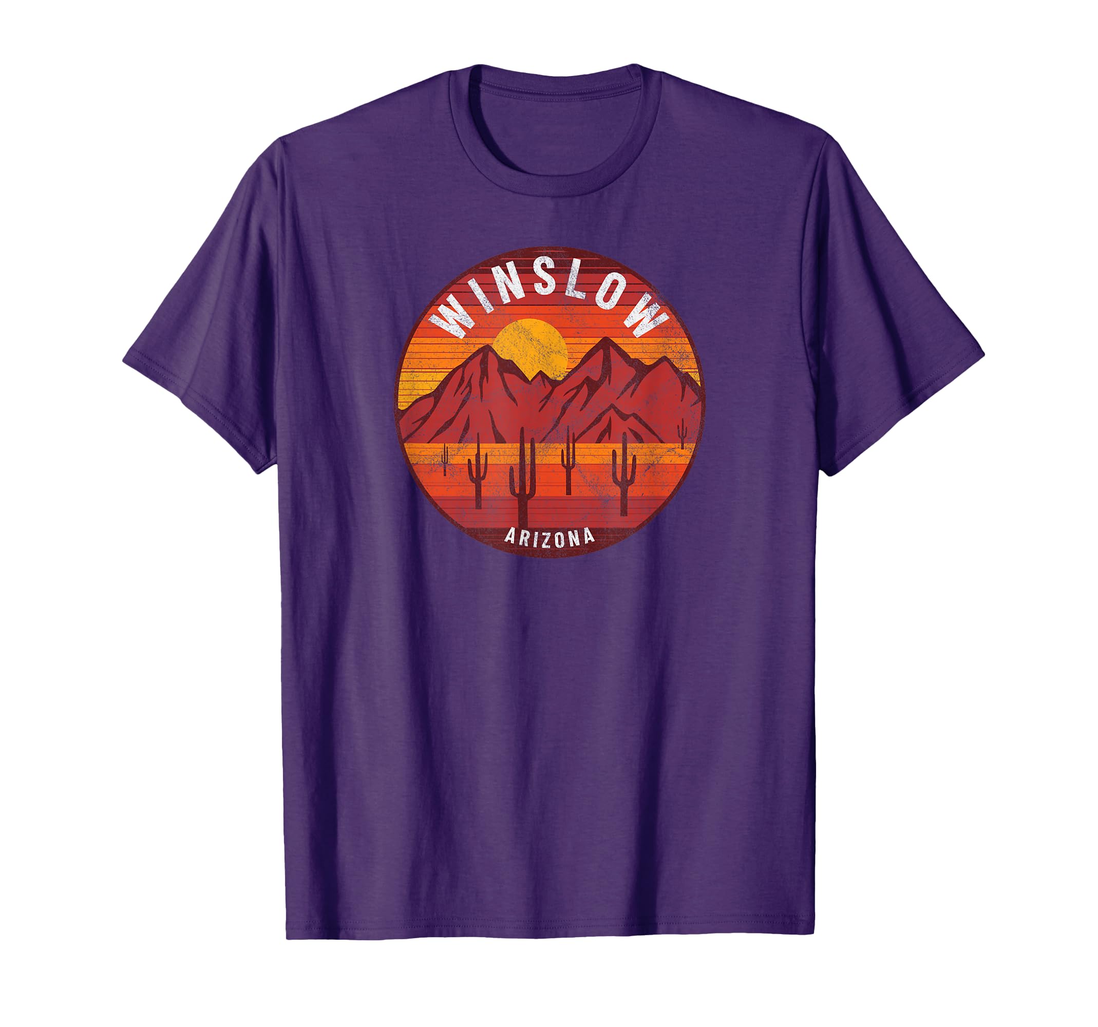 Sunset Desert Landscape Winslow Arizona T-Shirt - Trendy Graphic Unisex - T-Shirt, Sweatshirt, Hoodie