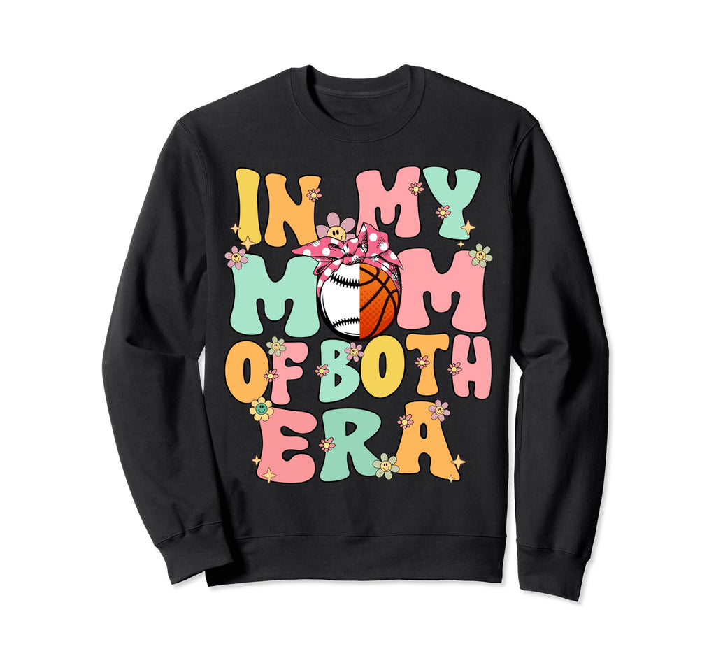 My Mom Both Era Groovy Baseball Sweatshirt - Minimalist Print Unisex - T-Shirt, Sweatshirt, Hoodie