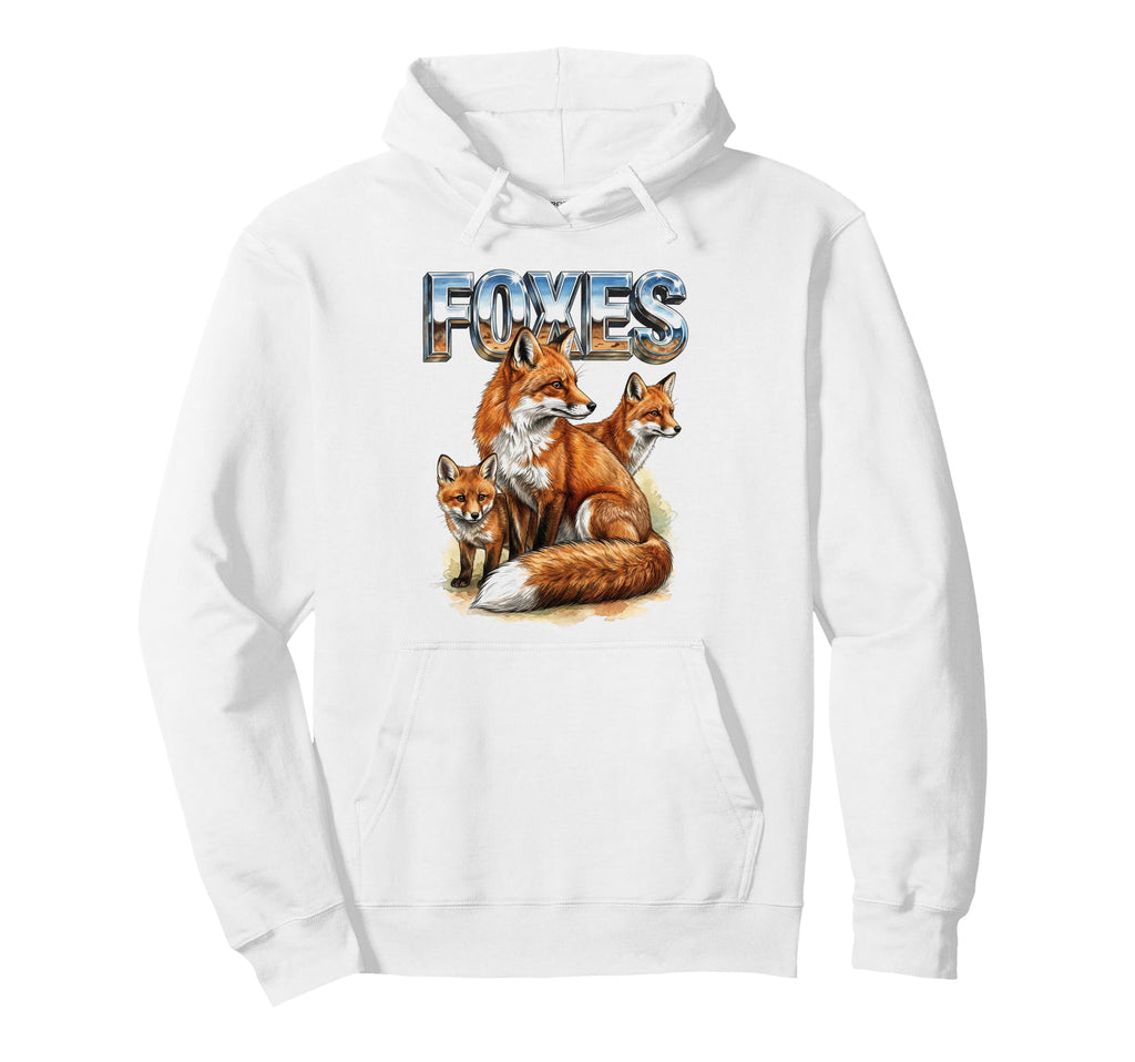 Foxes 70S 90S Foxes Animal Lover Fox Hoodie - Novelty Apparel Unisex - T-Shirt, Sweatshirt, Hoodie