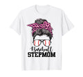 Baseball Stepmom Messy Bun Leopard T-Shirt - Fun Novelty Design for Adults - T-Shirt, Sweatshirt, Hoodie