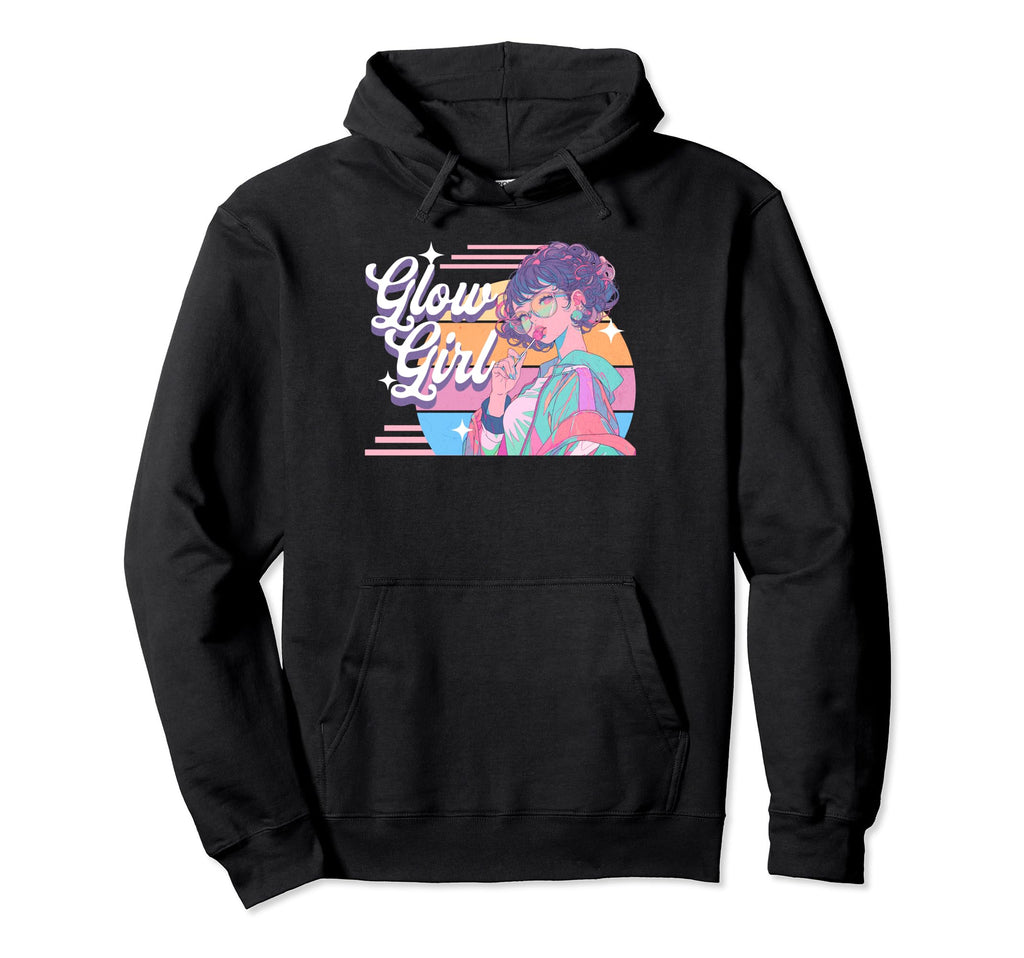 Glow Anime Groovy Vaporwave Aesthetic Hoodie - Aesthetic Graphic for Adults - T-Shirt, Sweatshirt, Hoodie