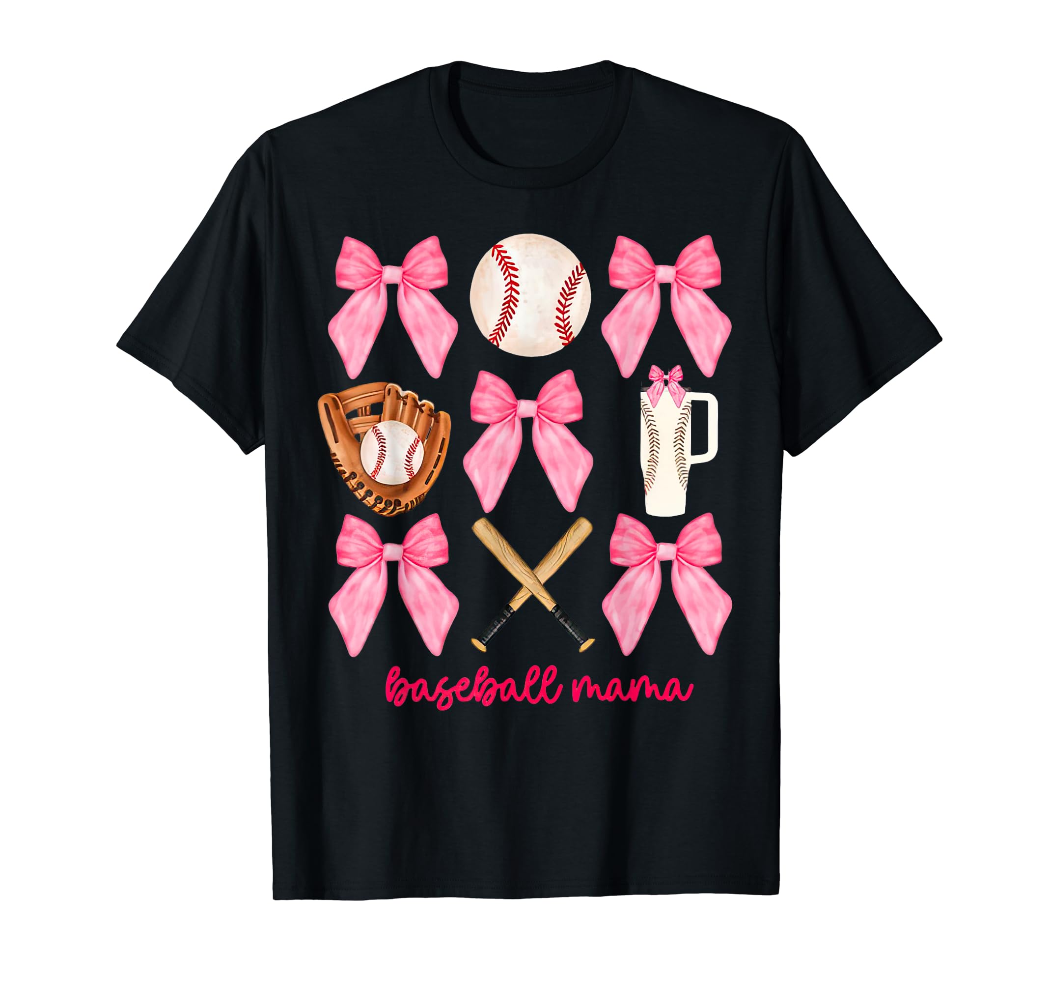 Coquette Baseball Mama T-Shirt - Casual Everyday Wear for Adults - T-Shirt, Sweatshirt, Hoodie