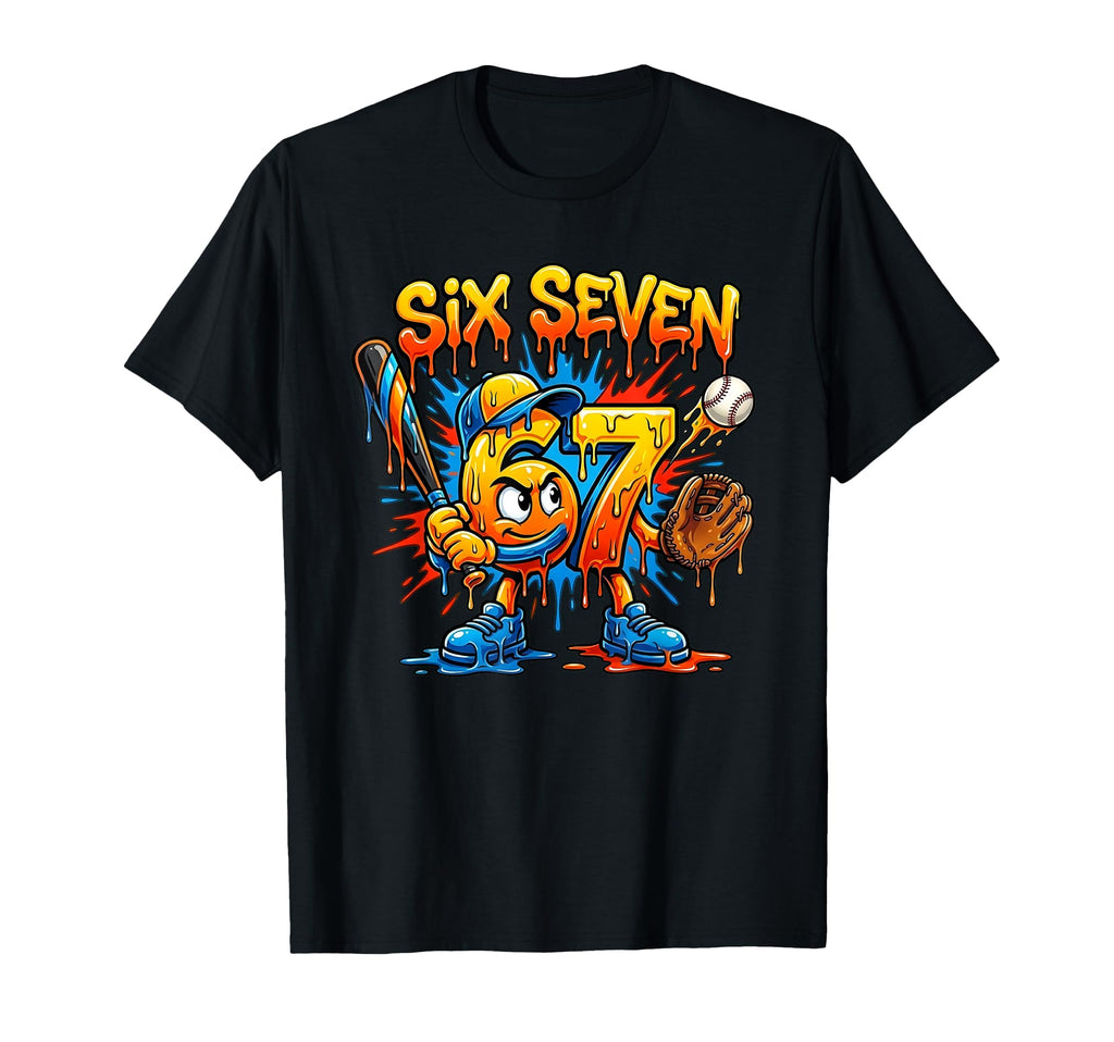 Baseball 67 Ice Cream Drip Six Seven T-Shirt - Minimalist Print Unisex - T-Shirt, Sweatshirt, Hoodie