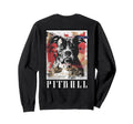 Back Y2K Streetwear Dog Pit Bull Sweatshirt - Minimalist Print for Adults - T-Shirt, Sweatshirt, Hoodie