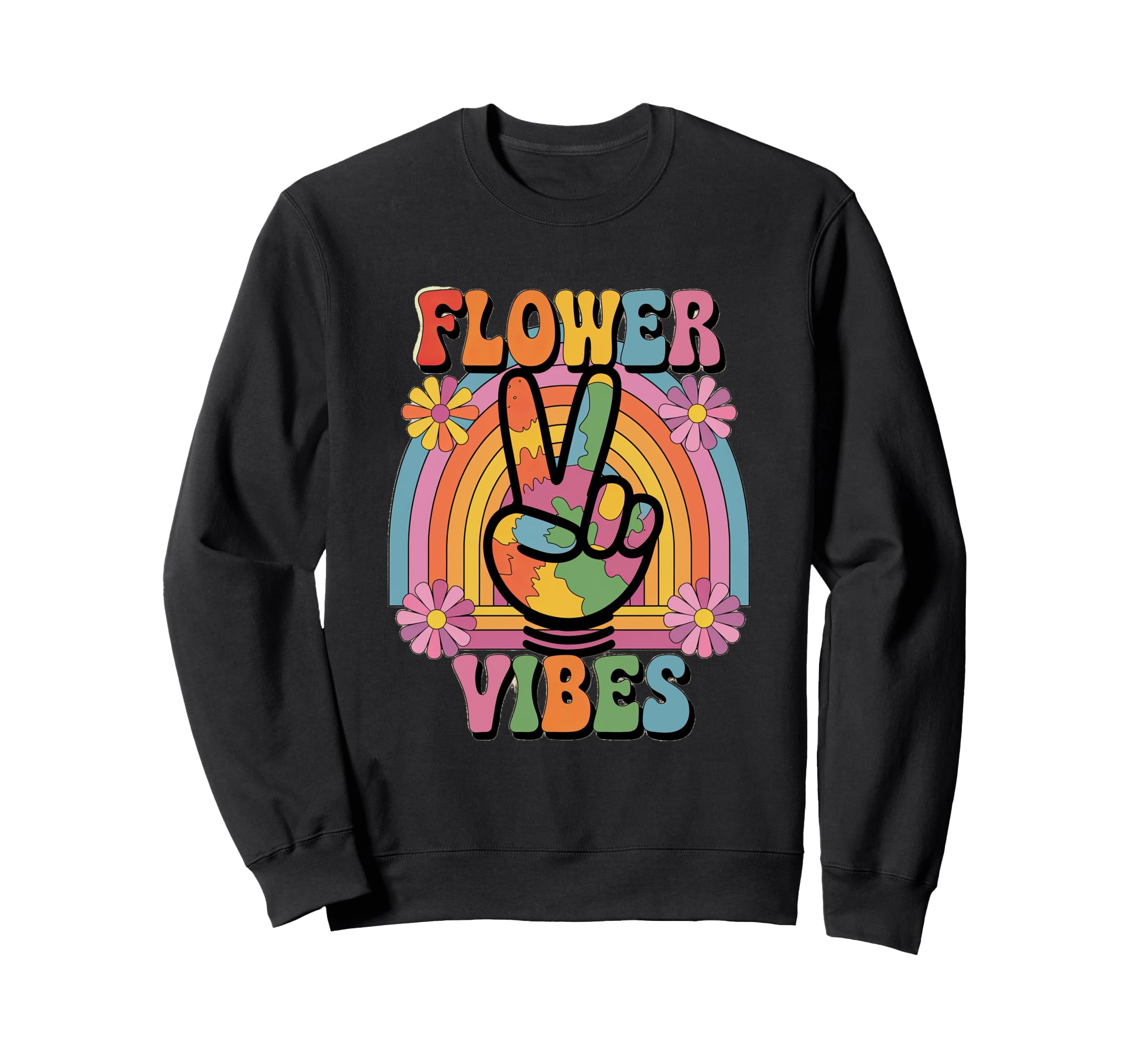 Groovy Flower Vibes Grooooovy Party Sweatshirt - Custom Art Print Men Women - T-Shirt, Sweatshirt, Hoodie