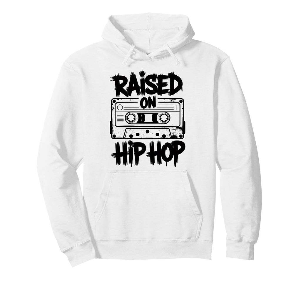 Raised 90S Hip Hop Cassette Tape Music Hoodie - Custom Art Print Men Women - T-Shirt, Sweatshirt, Hoodie