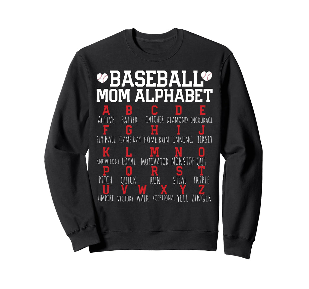 Funny Baseball Mom Alphabet T-Shirt - Trendy Graphic Men Women - T-Shirt, Sweatshirt, Hoodie