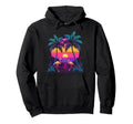 90S Vaporwave Aesthetic Palm Trees Hoodie - Custom Art Print for Adults - T-Shirt, Sweatshirt, Hoodie