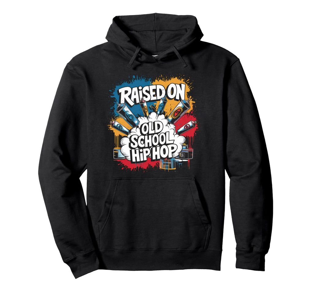 Raised Old School Hip Hop Cassette Hoodie - Custom Art Print Men Women - T-Shirt, Sweatshirt, Hoodie
