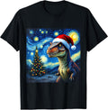 Ancient Reptile Christmas Van Gogh Starry Night - Adult & Kids T-Shirts, Sweatshirts & Hoodies apparel design preview 1