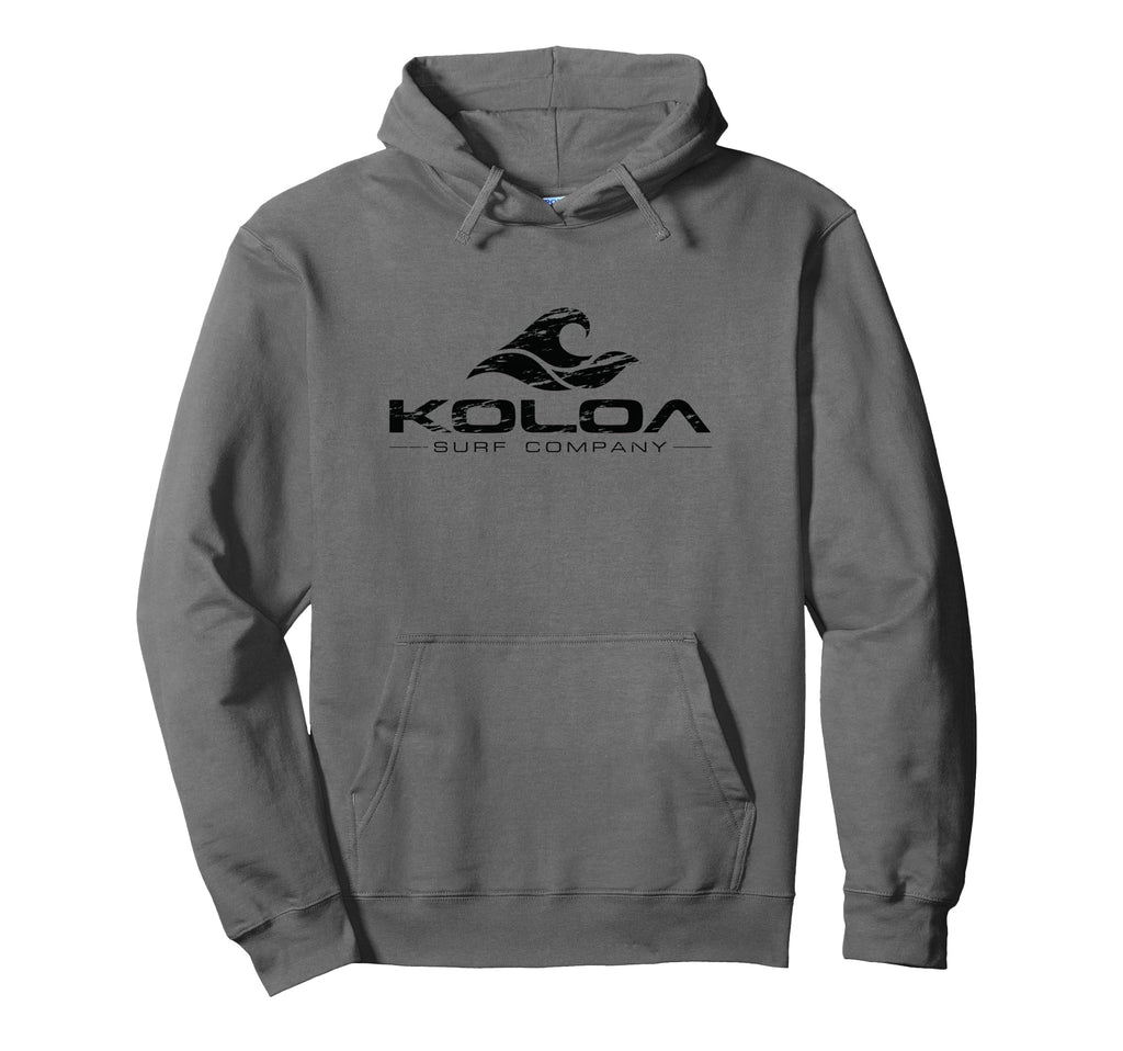Koloa Surf Wave Black Logo Lightweight Hoodie - Streetwear Style Unisex - T-Shirt, Sweatshirt, Hoodie