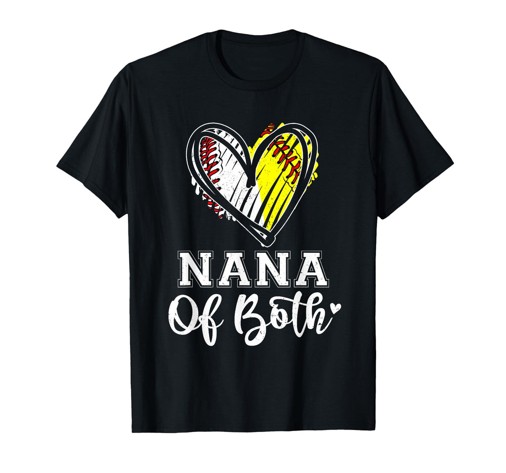 Nana Both Baseball Softball Grandma T-Shirt - Trendy Graphic Men Women - T-Shirt, Sweatshirt, Hoodie