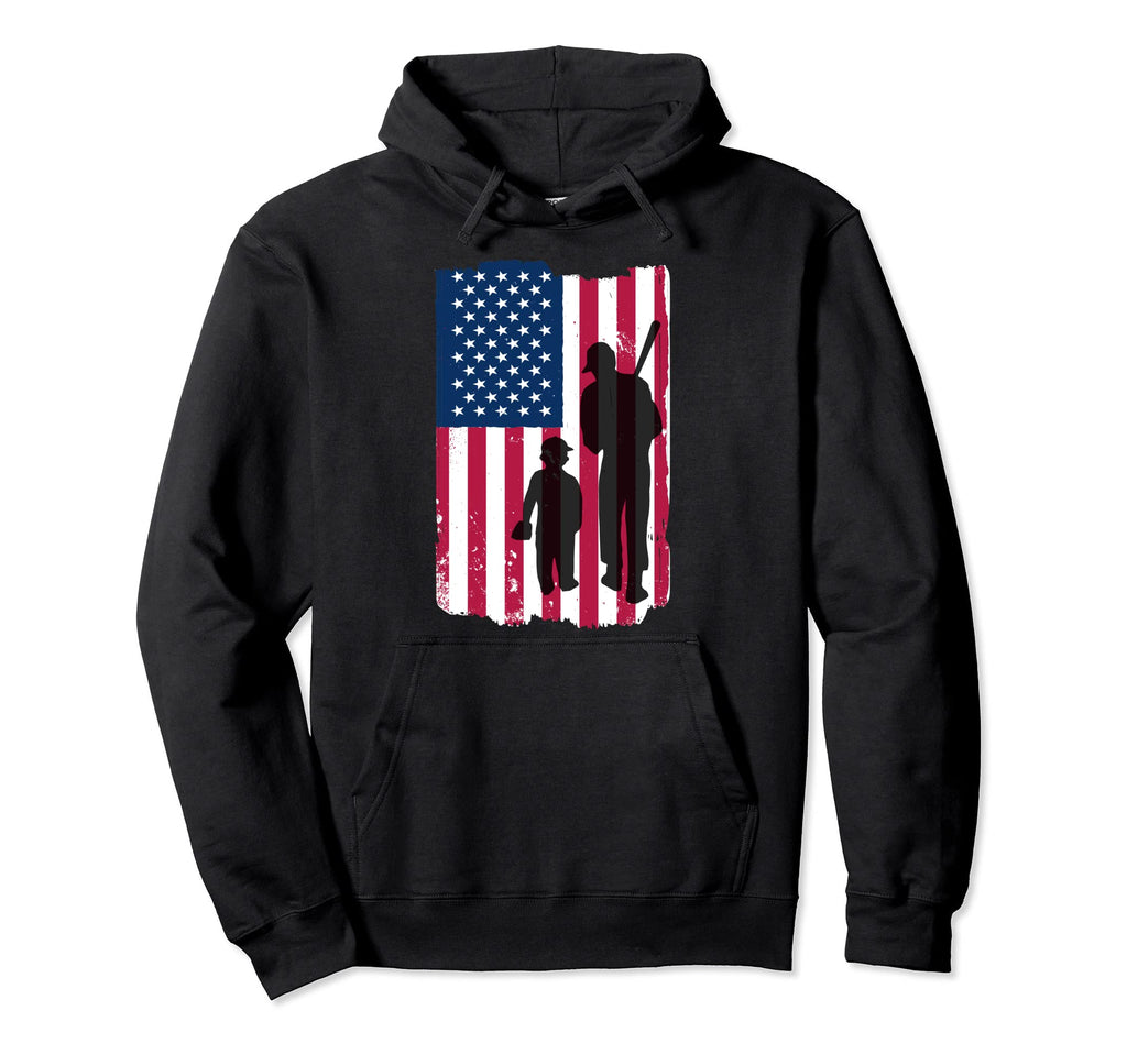 Dad And Son Batter Pitcher Hoodie - Casual Everyday Wear for Adults - T-Shirt, Sweatshirt, Hoodie