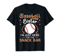 Baseball Sister Lover Im Just Here T-Shirt - Graphic Print for Adults - T-Shirt, Sweatshirt, Hoodie
