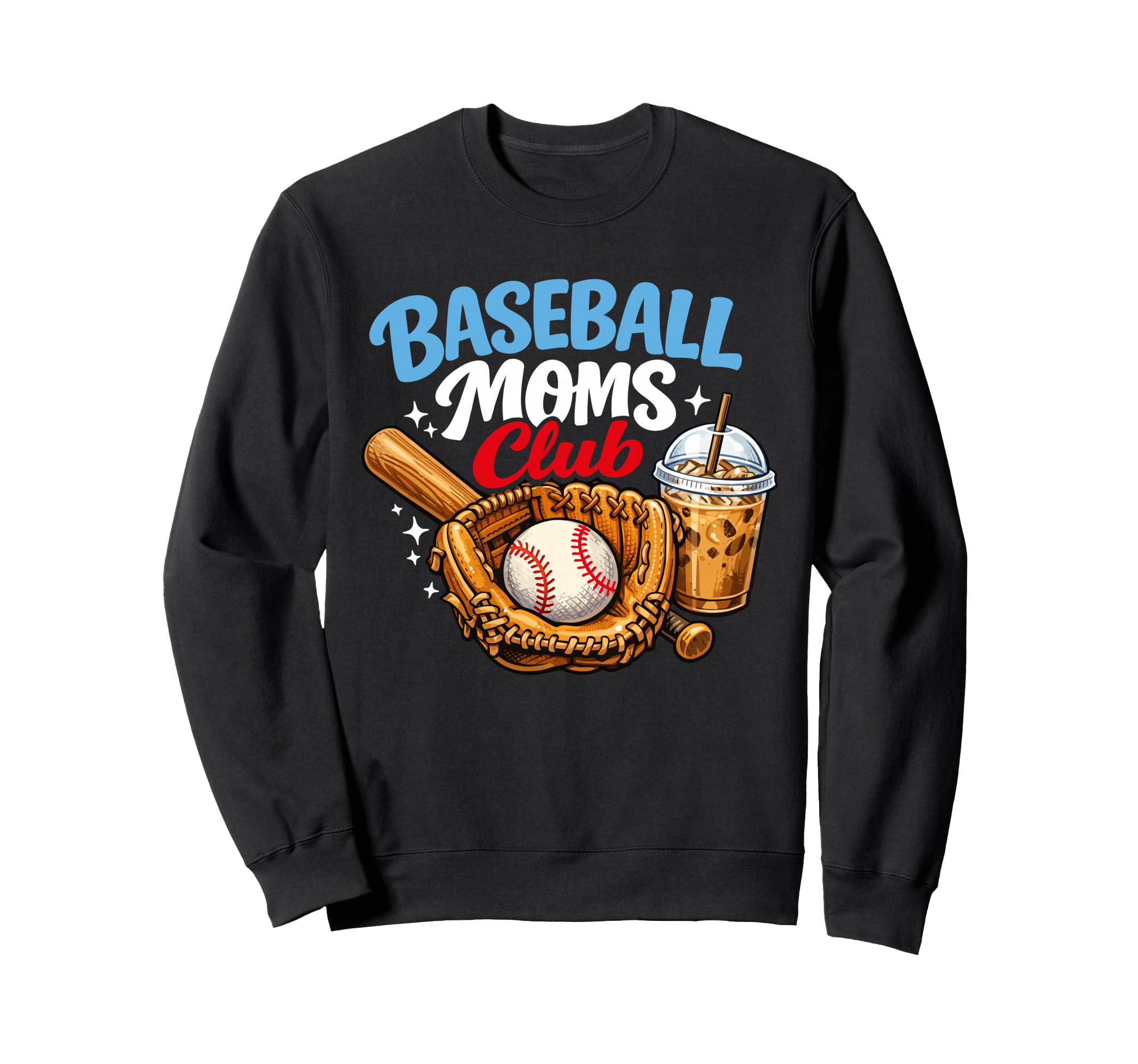 Funny Baseball Moms Club Art Sweatshirt - Trendy Graphic Men Women - T-Shirt, Sweatshirt, Hoodie
