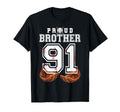 Proud Brother Baseball Player Number 91 T-Shirt - Unique Graphic Men Women - T-Shirt, Sweatshirt, Hoodie
