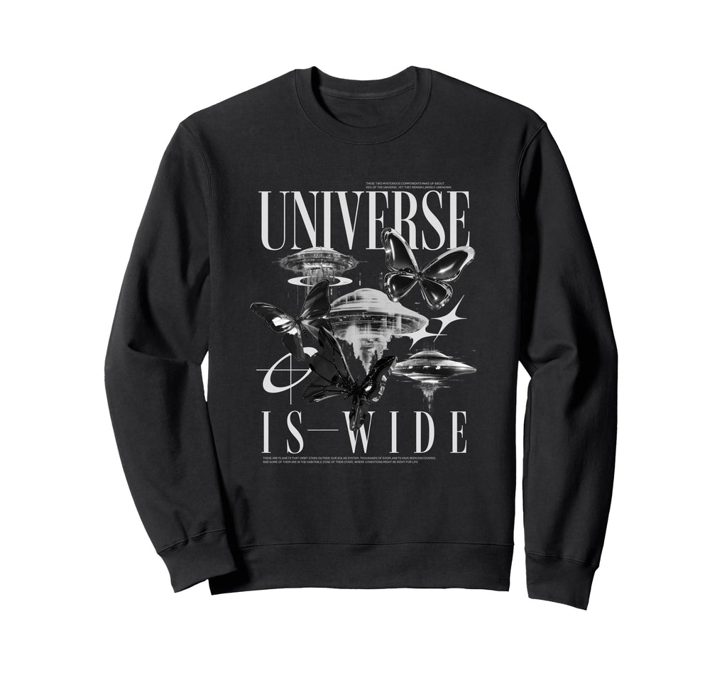 Butterfly Ufo Y2K Grunge Aesthetic Sweatshirt - Novelty Apparel Unisex - T-Shirt, Sweatshirt, Hoodie