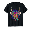 Tie Dye Hippie Deer Hippiness Peace Love T-Shirt - Graphic Print Unisex - T-Shirt, Sweatshirt, Hoodie