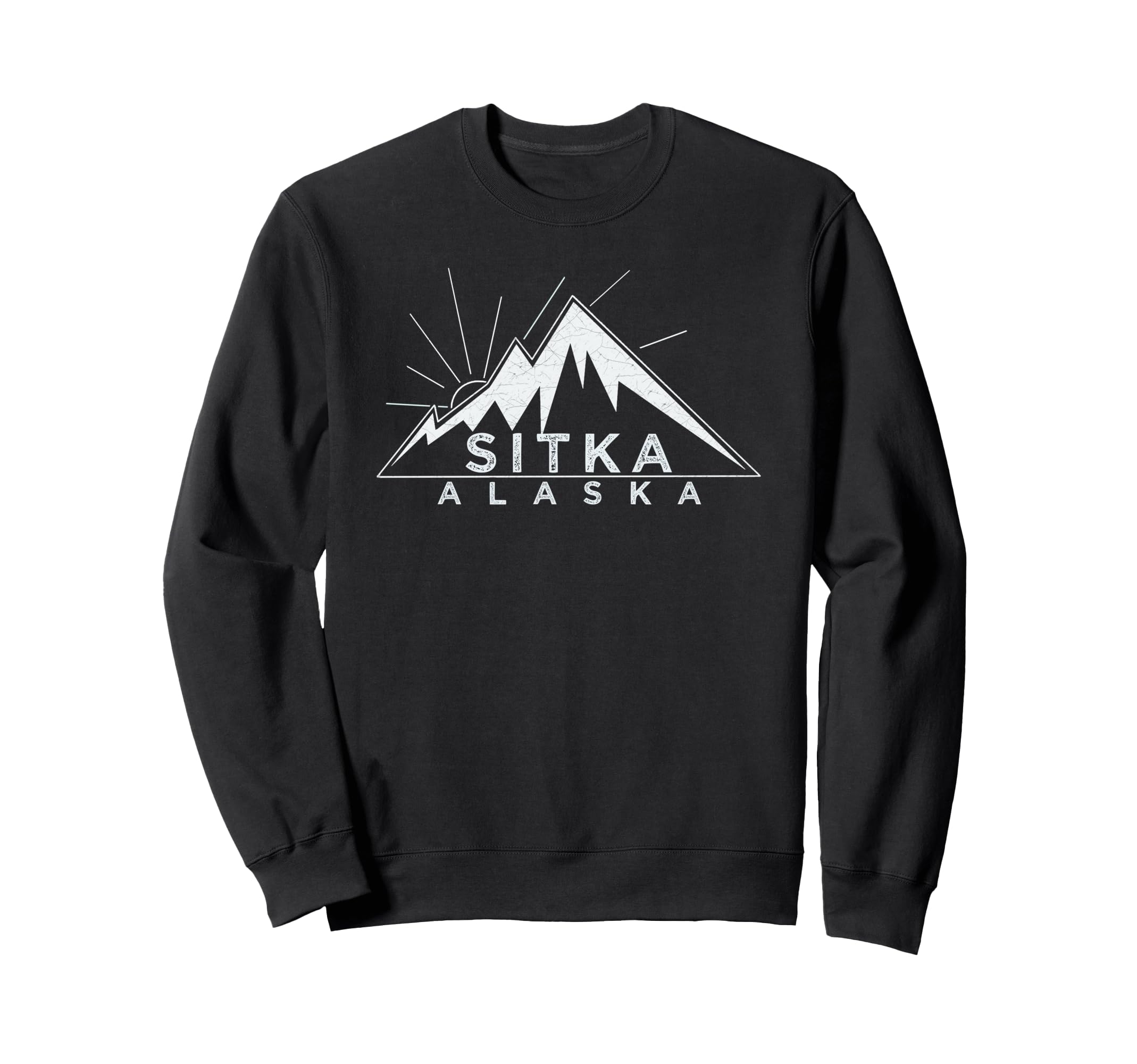 Sitka Alaska Distressed Sweatshirt - Trendy Graphic Men Women - T-Shirt, Sweatshirt, Hoodie