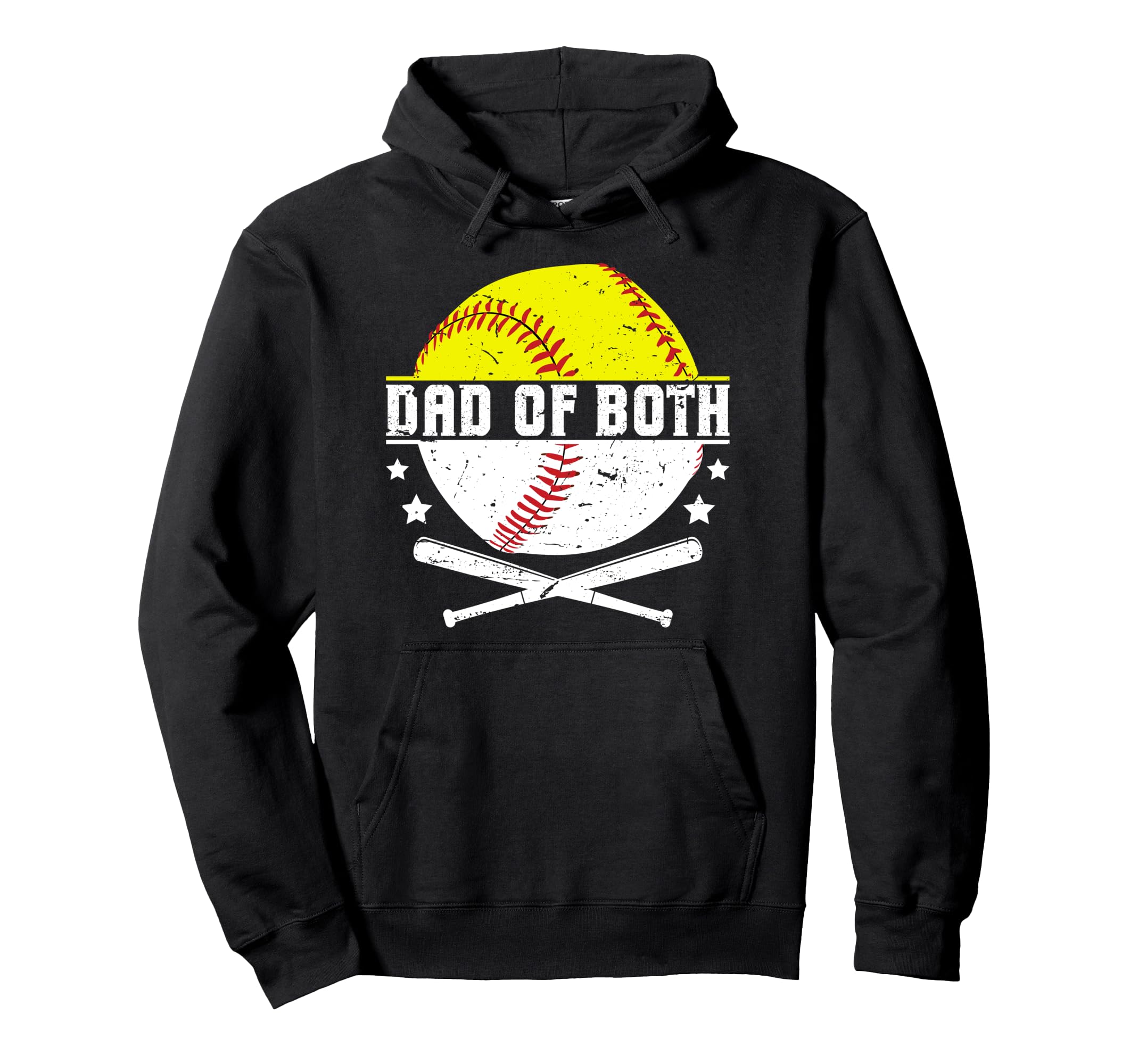 Dad Both Softball Baseball Dad Ballers Hoodie - Novelty Apparel Men Women - T-Shirt, Sweatshirt, Hoodie