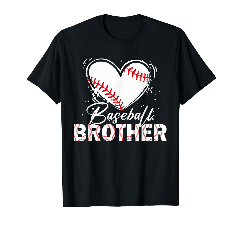 Baseball Brother Baseball Heart T-Shirt - Novelty Apparel for Adults - T-Shirt, Sweatshirt, Hoodie