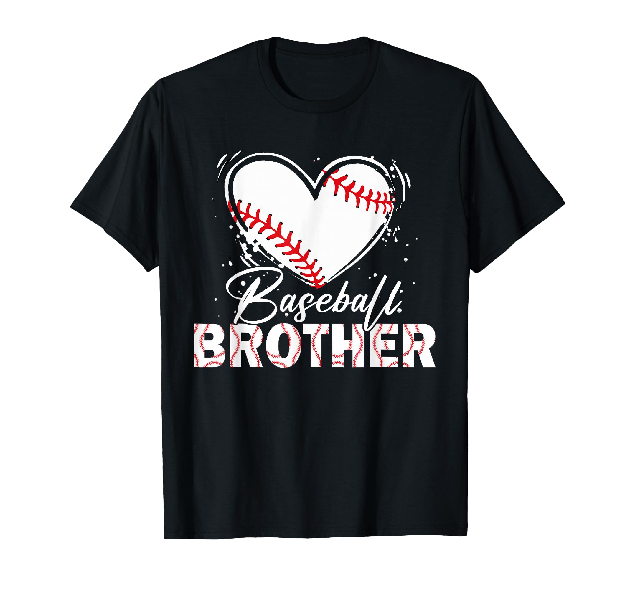 Baseball Brother Baseball Heart T-Shirt - Novelty Apparel for Adults - T-Shirt, Sweatshirt, Hoodie