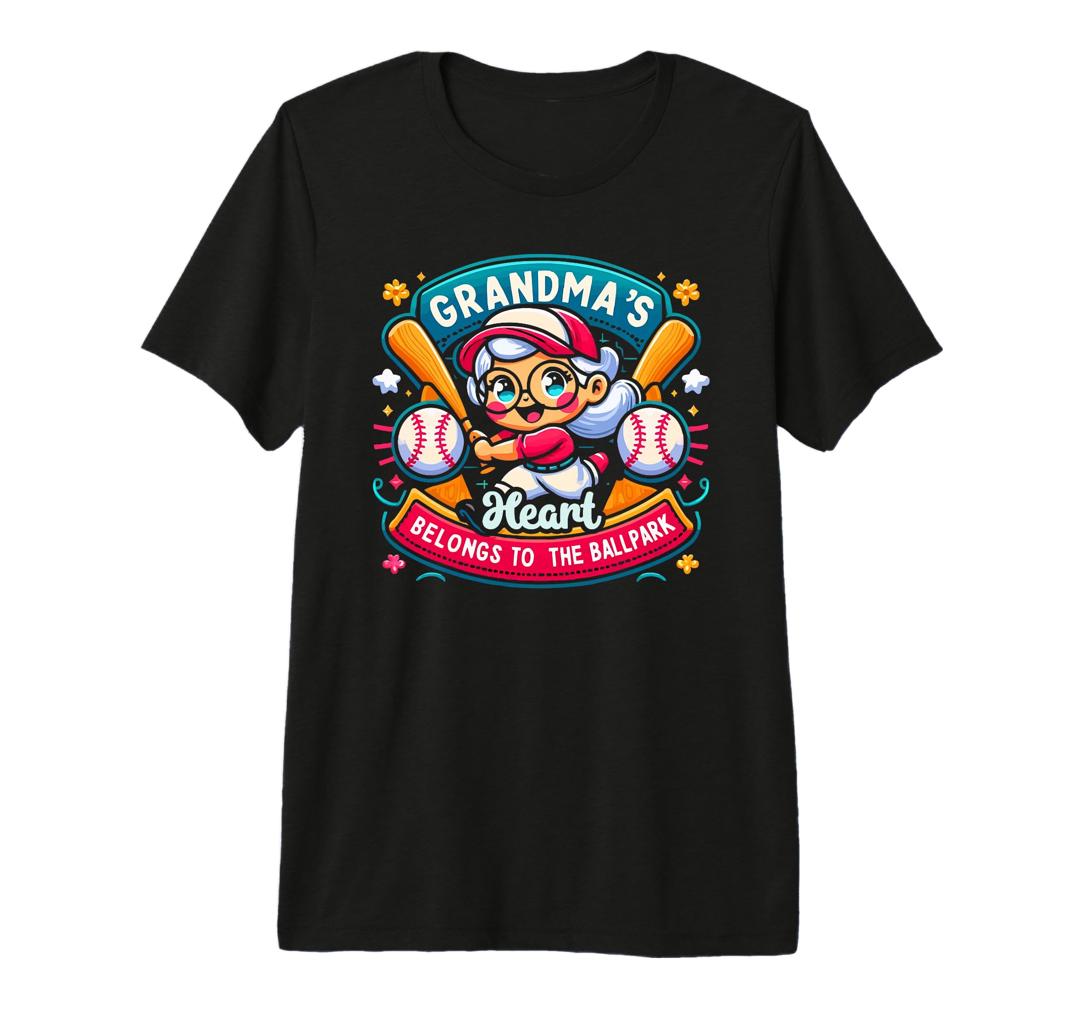 Baseball Grandma Grandmother Granny T-Shirt - Minimalist Print Men Women - T-Shirt, Sweatshirt, Hoodie