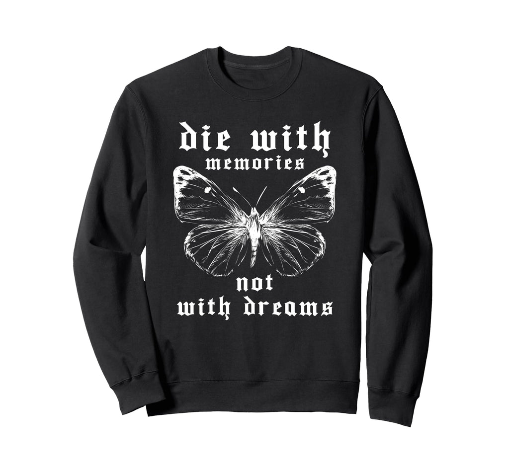Butterfly Memories Y2K Grunge Sweatshirt - Unique Graphic Men Women - T-Shirt, Sweatshirt, Hoodie
