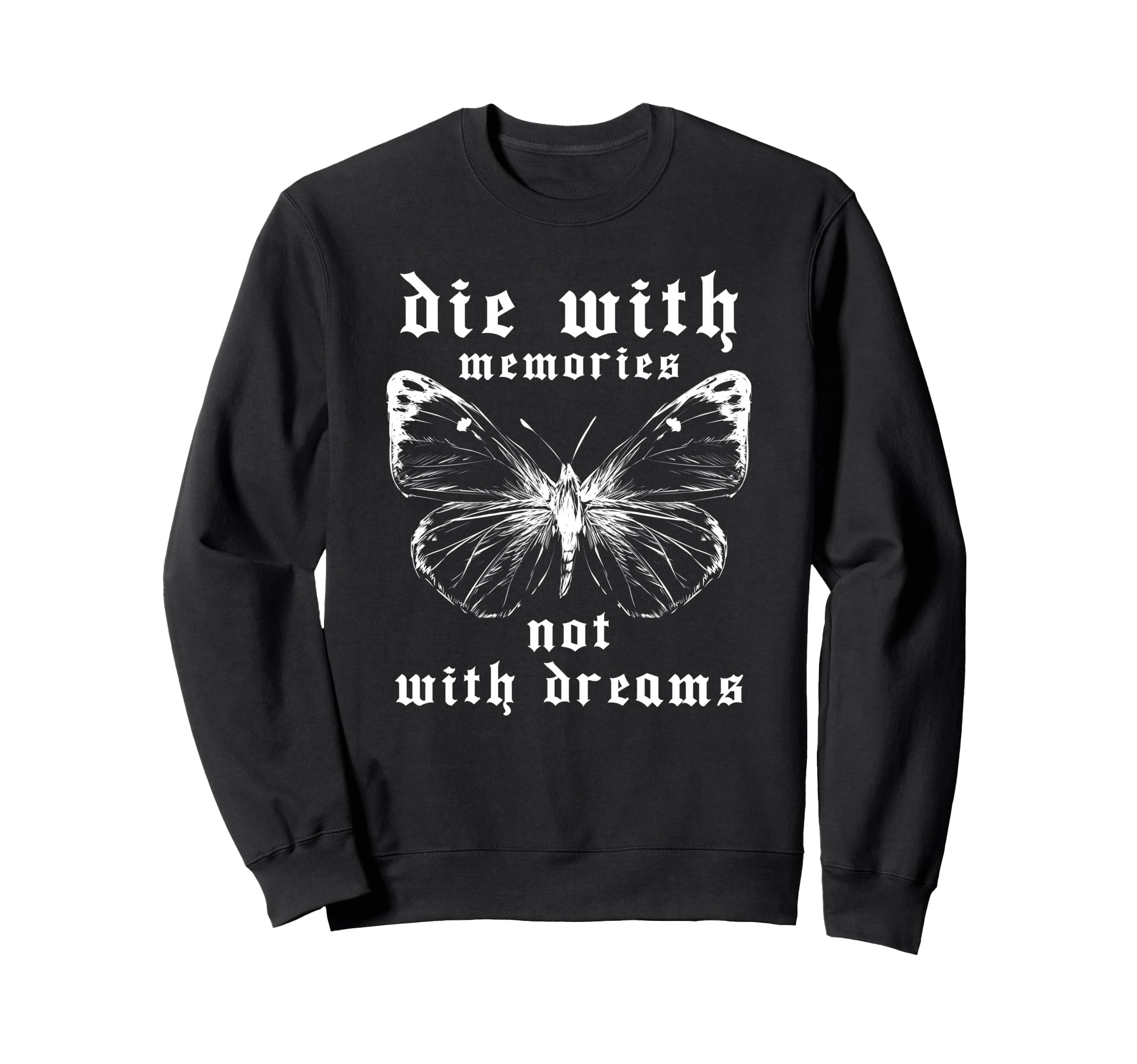 Butterfly Memories Y2K Grunge Sweatshirt - Unique Graphic Men Women - T-Shirt, Sweatshirt, Hoodie