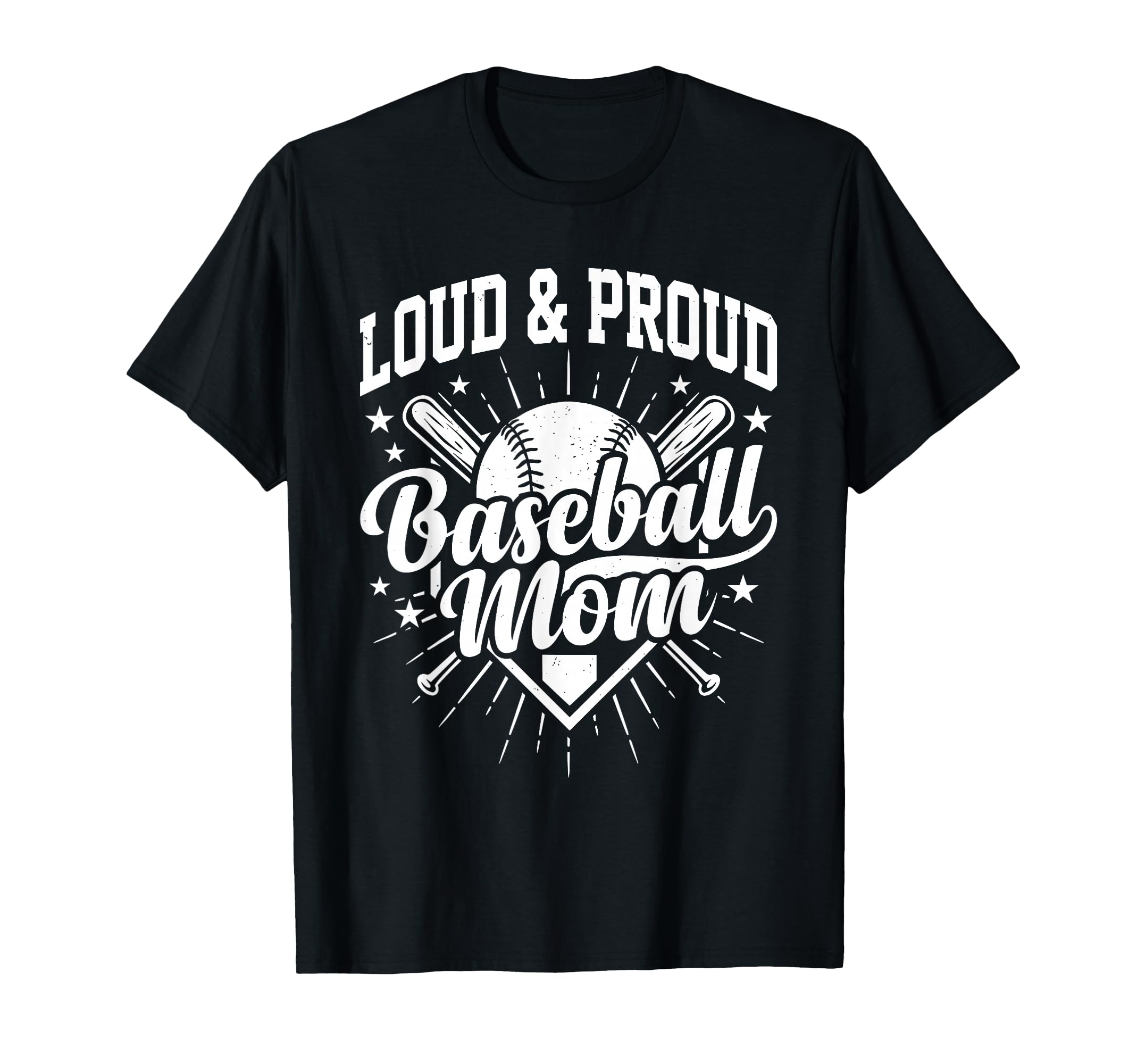 Loud Proud Baseball Mom Passionate T-Shirt - Fun Novelty Design for Adults - T-Shirt, Sweatshirt, Hoodie