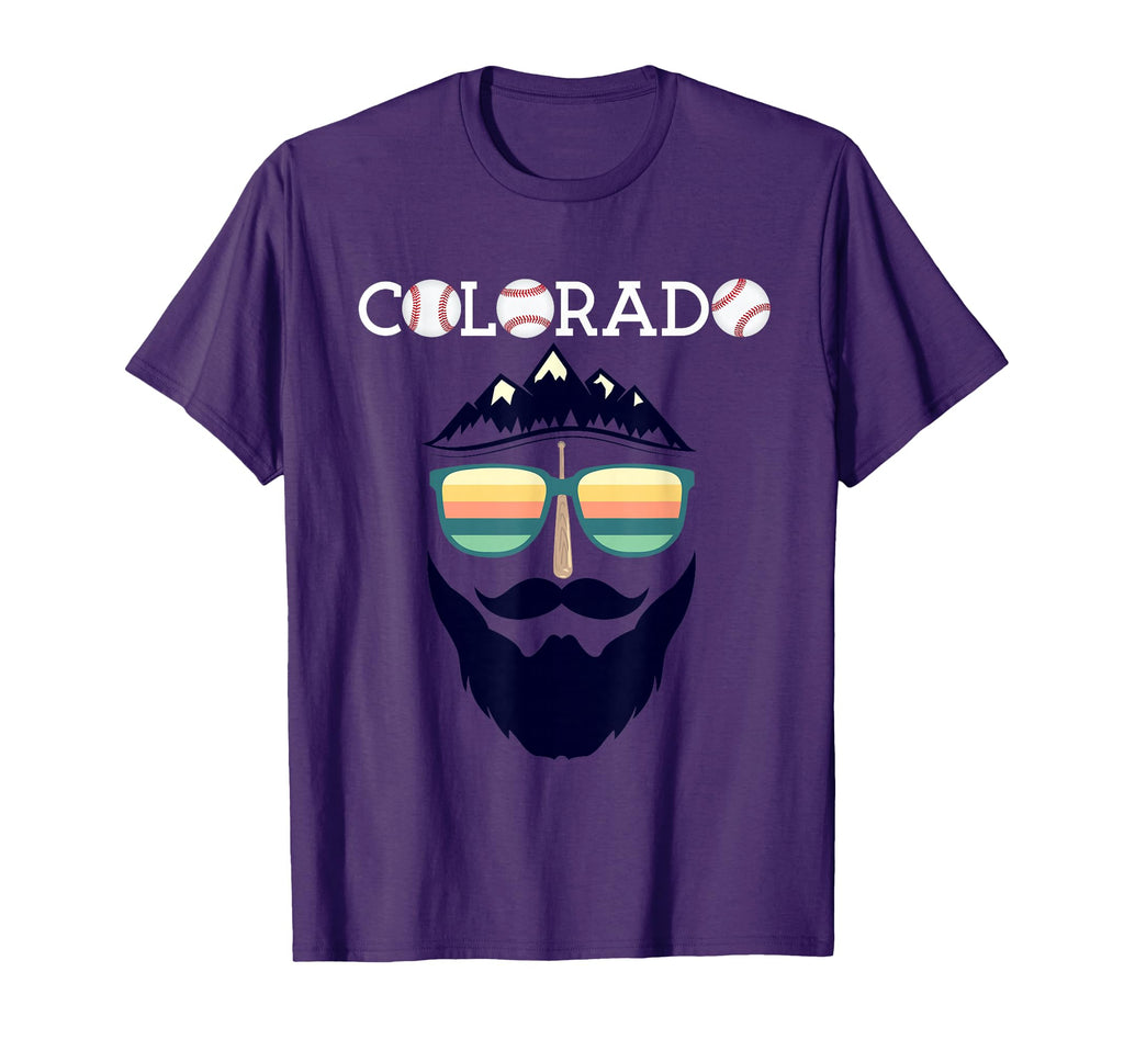 Colorado Rocky Mountain Baseball Face T-Shirt - Fun Novelty Design Unisex - T-Shirt, Sweatshirt, Hoodie