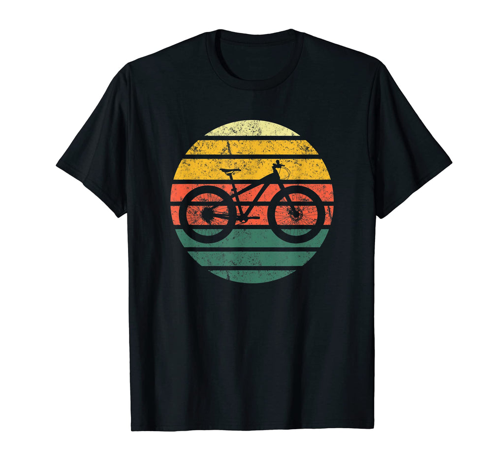 Mountain Bike Striped Sunset T-Shirt - Novelty Apparel Men Women - T-Shirt, Sweatshirt, Hoodie