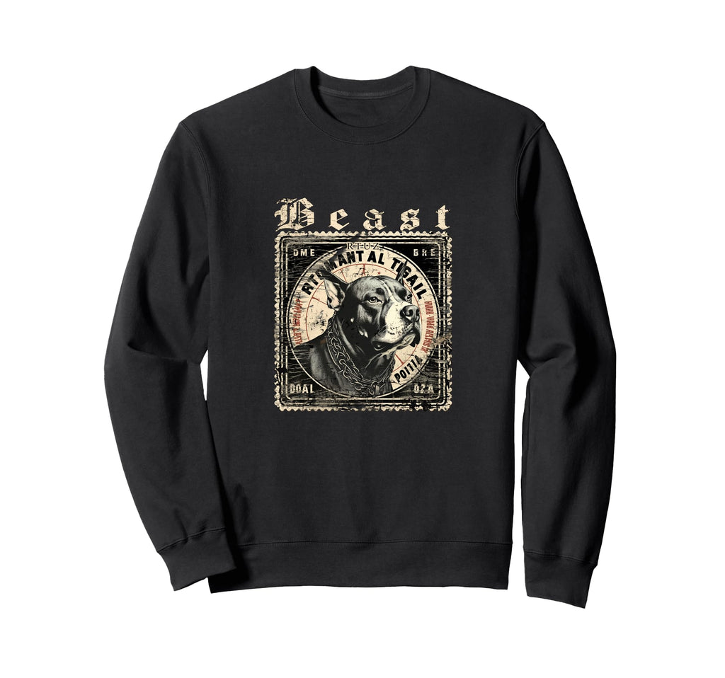 Y2K Streetwear Dog Pit Bull Sweatshirt - Casual Everyday Wear Unisex - T-Shirt, Sweatshirt, Hoodie