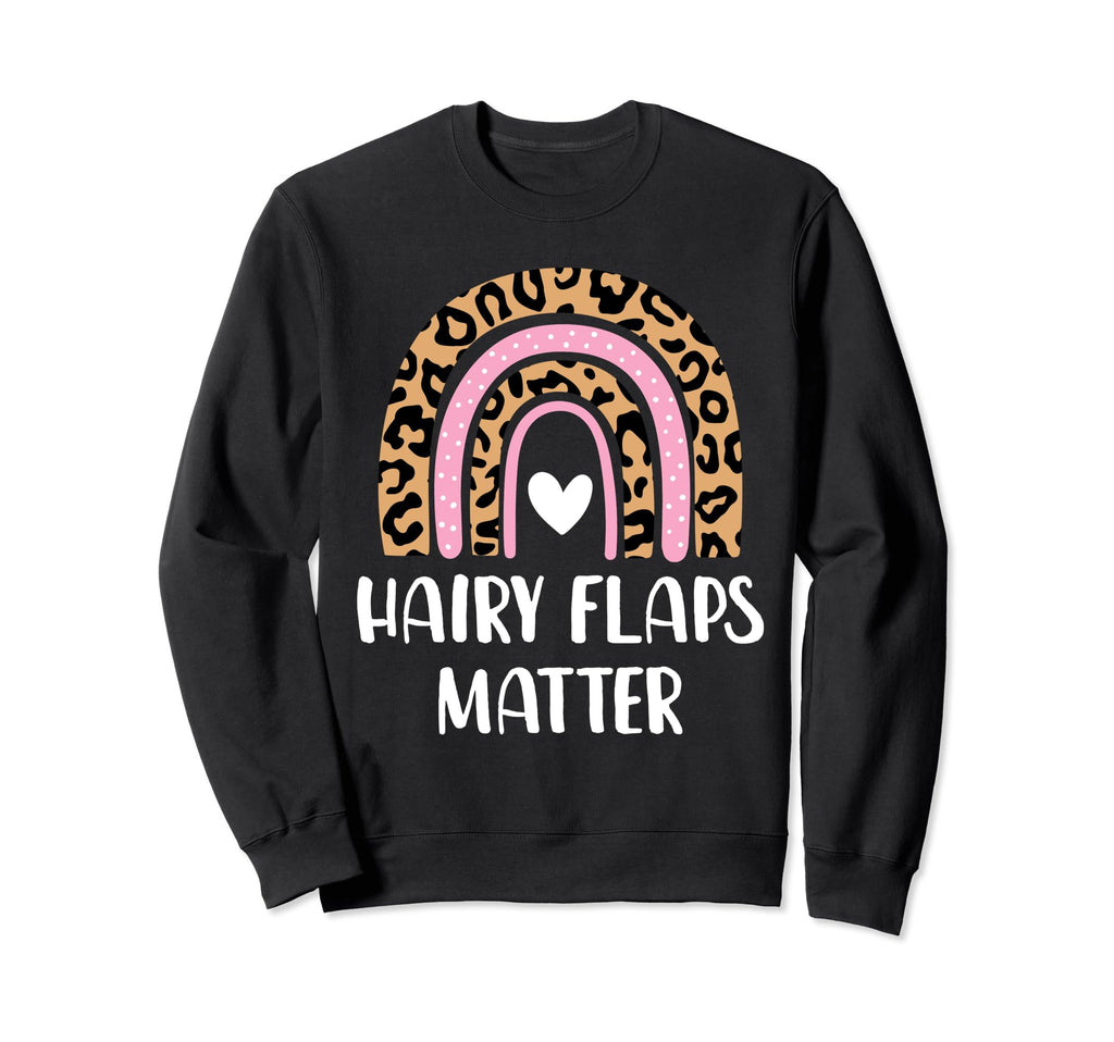 Hairy Flaps Matter Boho Leopard Sweatshirt - Fun Novelty Design for Adults - T-Shirt, Sweatshirt, Hoodie