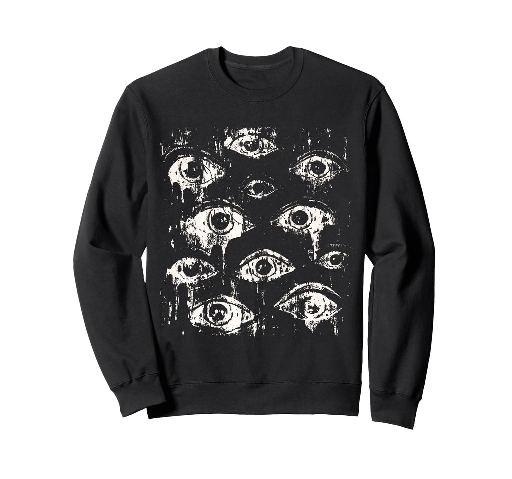 Eyes Eyeballs Weird Goth Grunge Alt Sweatshirt - Custom Art Print Unisex - T-Shirt, Sweatshirt, Hoodie