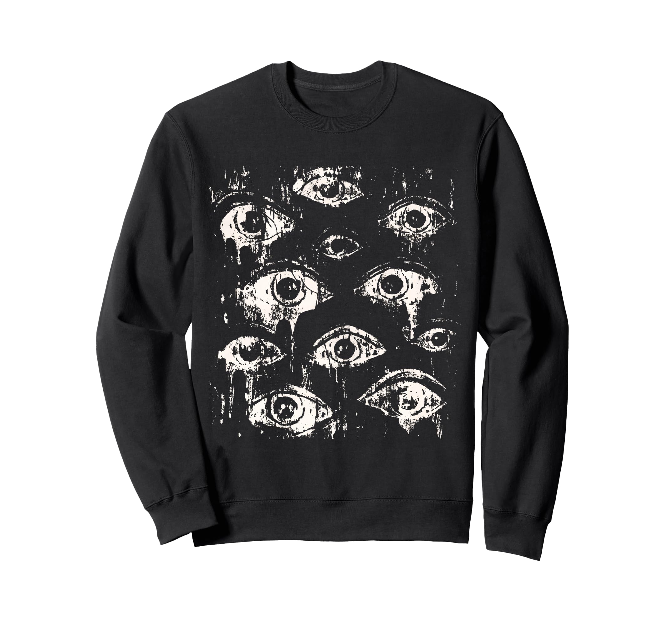 Eyes Eyeballs Weird Goth Grunge Alt Sweatshirt - Custom Art Print Unisex - T-Shirt, Sweatshirt, Hoodie