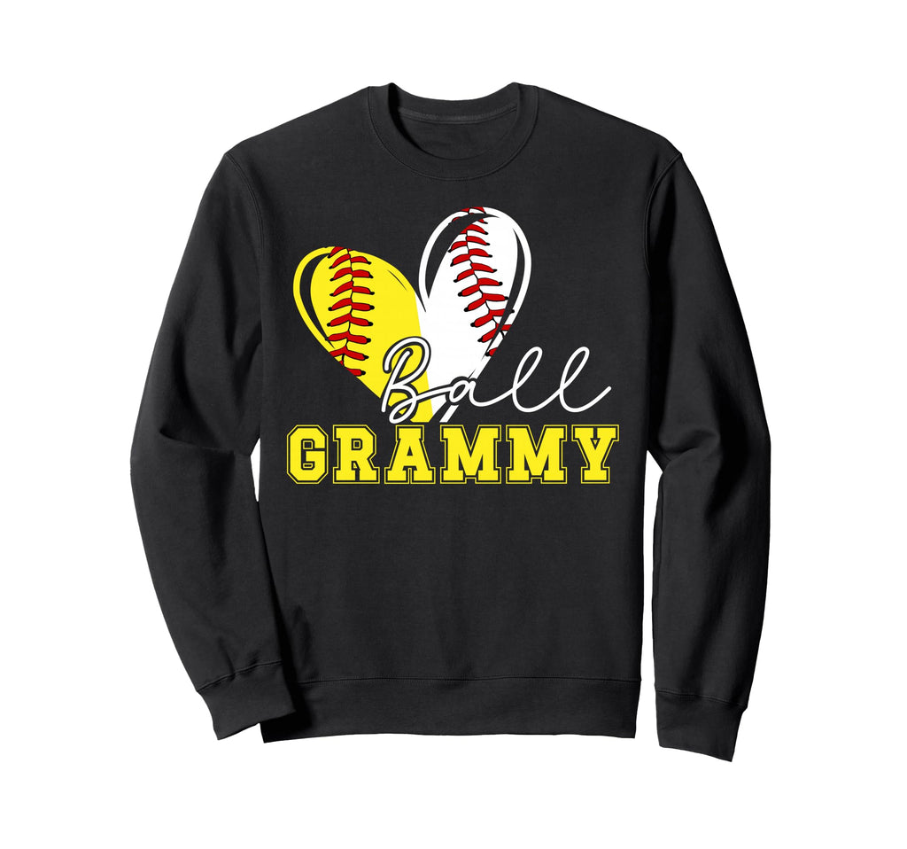 Ball Grammy Heart Softball Baseball Sweatshirt - Trendy Graphic Men Women - T-Shirt, Sweatshirt, Hoodie