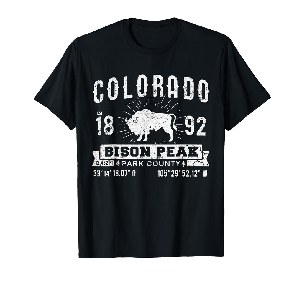 Colorado Bison Peak Rocky Mountains T-Shirt - Aesthetic Graphic Unisex - T-Shirt, Sweatshirt, Hoodie