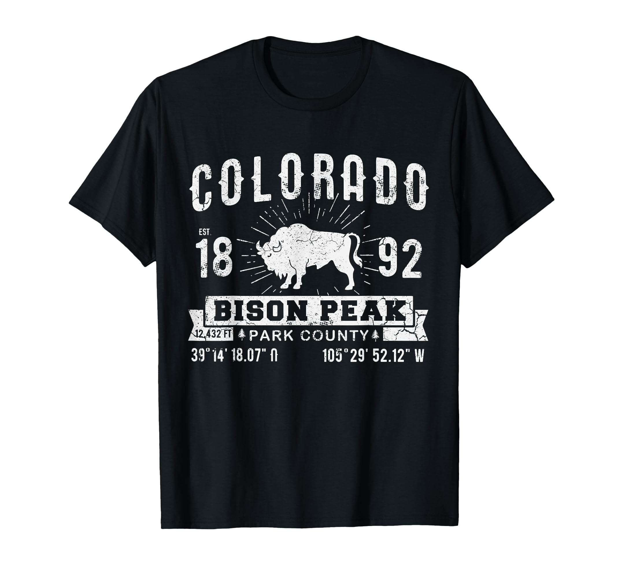Colorado Bison Peak Rocky Mountains T-Shirt - Aesthetic Graphic Unisex - T-Shirt, Sweatshirt, Hoodie