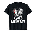 Ball Mom Heart Baseball Soccer Ball T-Shirt - Minimalist Print Unisex - T-Shirt, Sweatshirt, Hoodie